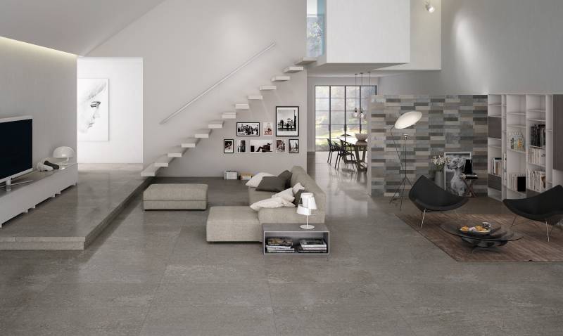 Carrelage de sol design en pierre naturelle à Marignane